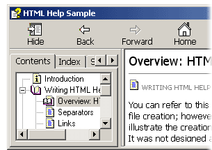 HTML Help Sample
