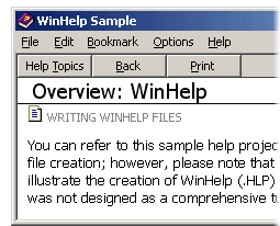 WinHelp Sample